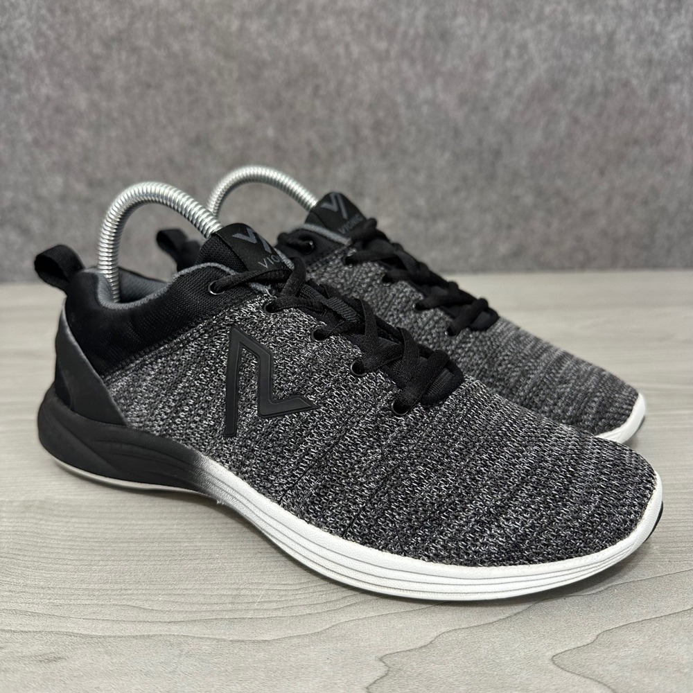 Vionic Adley Womens Size 8 Black Gray Lace Up Knit Sneakers 335ADLEY Comfort